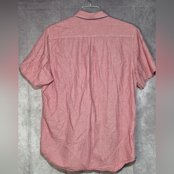 VANS Off The Wall Red Striped Button Up Short Sleeve Shirt Mens L Skate - Picture 6 of 6